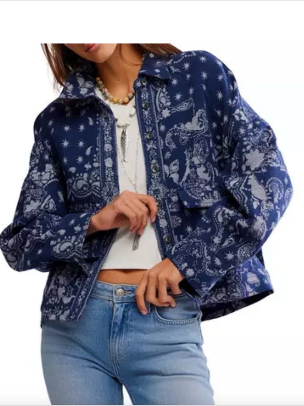 We The Free Bandana Print Jacket